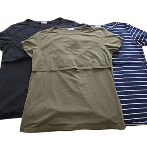 Smallshow Size XXL Nursing Short Sleeve T Shirt Set of 3 Breast Feeding